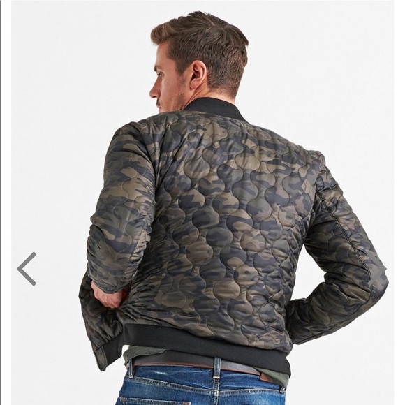 Lucky Brand Camo Quilted Bomber Jacket NWT Size M - Picture 6 of 6
